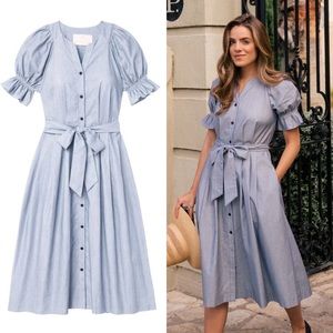 Gal Meets Glam Daisy Button Down Midi Dress